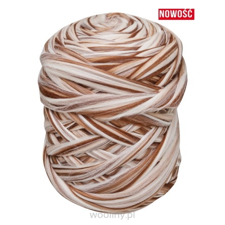 Wełna czesankowa polska KARMEL #118 filcowanie