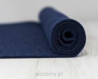 Filc wełniany 2mm Granatowy 30x30cm dekoracyjny