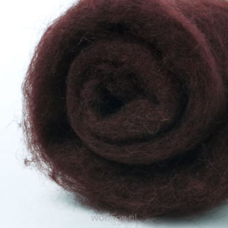 Wełna merynos w błamie do filcowania BAKŁAŻAN