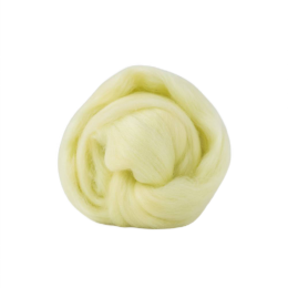 Wełna czesankowa 19mic ŻÓŁTY PASTEL merynos australijski 