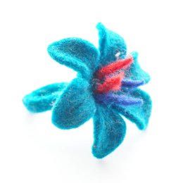 Pierścionek z wełny wzór 16