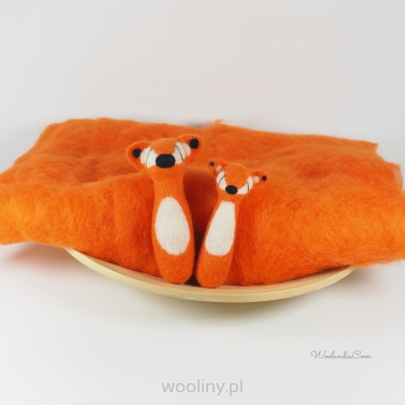 POMARAŃCZOWA Chmurka wełniana do wypełnienia koszy do sesji noworodkowej 