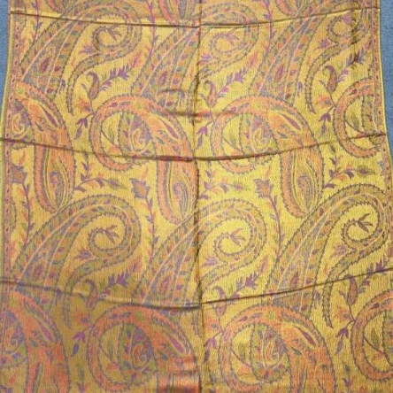 Damski dwustronny szal jedwabny jesienny wielokolorowy