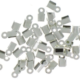  Uchwyt do sznurka lub linki w kolorze srebrnym 5x3 mm, 10 szt