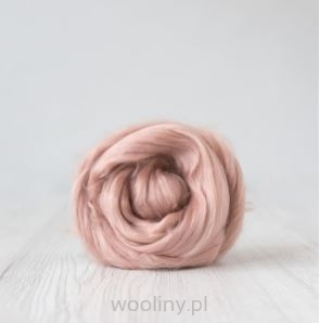 Czesanka bawełniana BRUDNY RÓŻ do filcowania