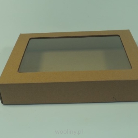 Eko pudełko opakowanie kraft Okienko 235x165x30mm