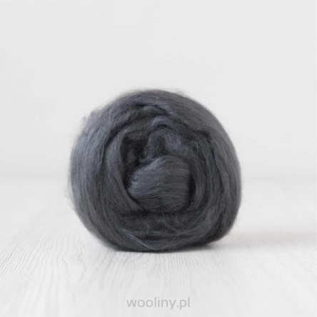 Czesanka wiskozy do filcowana GRAFIT SZARY METALIK