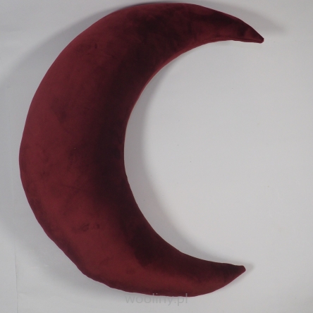 Poduszka Księżyc i gwiazdy do sesji noworodkowej BORDOWY velvet 