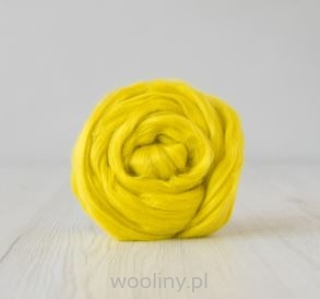 Czesanka bawełniana do filcowania ŻÓŁTA