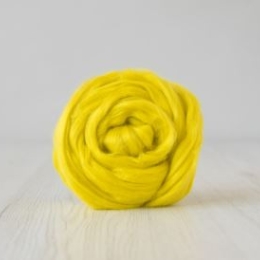 Czesanka bawełniana do filcowania ŻÓŁTA