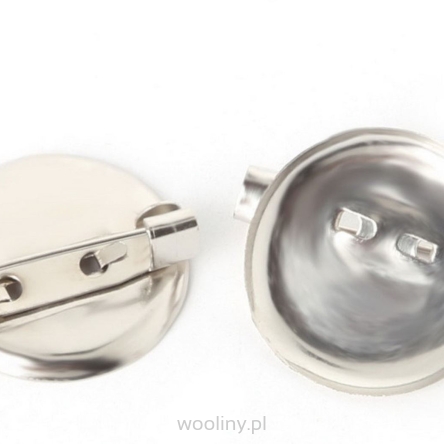 Baza do broszek okrągła o średnicy 25 mm.