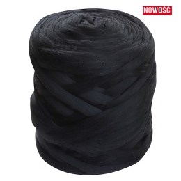 Wełna czesankowa merynos do filcowania 22-24mic CZARNY PREMIUM