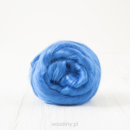Czesanka wiskozy do filcowana NIEBIESKI