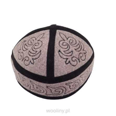 Męska czapka haftowana Melanż Beżowy (56,57,58,59,60,61cm)