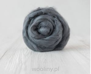 Czesanka bawełniana SZARA do filcowania