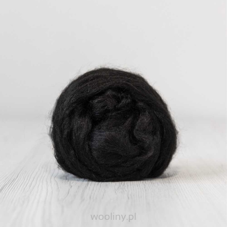 Czesanka wiskozy do filcowana CZARNY