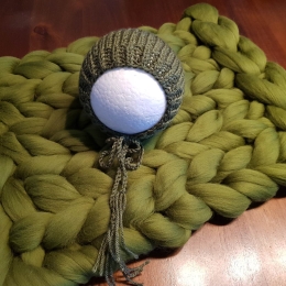 Kocyk czesankowy do sesji noworodkowej LIMONKA