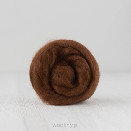 Wełna czesankowa merynos australijski 19mic BRĄZ