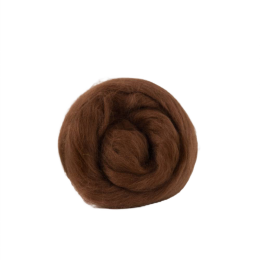 Wełna czesankowa merynos australijski 19mic BRĄZ