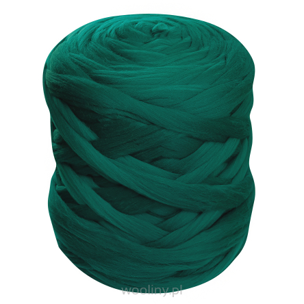 Wełna czesankowa do wyplatania koców 4,5kg ZIELONY #30
