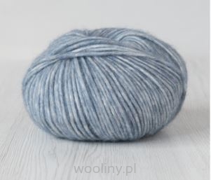 VINTAGE meszanka alpaki z merino I bawełny MELANŻ NIEBIESKI100g