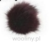 Pompon futrzany do czapki eko futro lis BORDOWY
