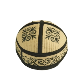 Filcowa męska czapka haftowana z wełny merynosów (57,58,59cm)