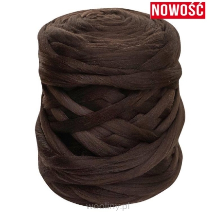 Wełna czesankowa merynos PREMIUM 22-24mic BRĄZOWY