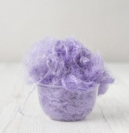 Czesanka jedwabna Sari do filcowania LAWENDA