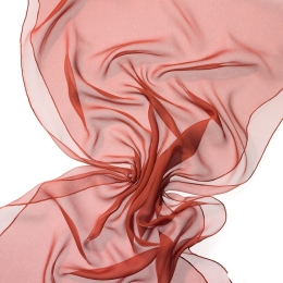 Szal jedwabny szyfon RDZA 180x55cm do nuno filcowania 