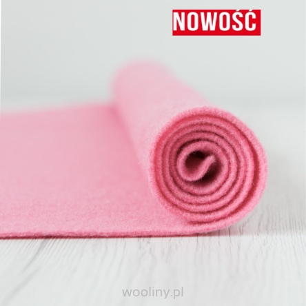Filc wełniany 3mm PUDROWY RÓŻ 30x30cm dekoracyjny