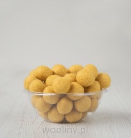 Kulki filcowe 2cm MIODOWY z wełny merynosów