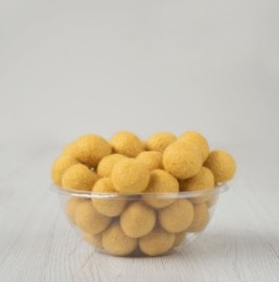 Kulki filcowe 2cm MIODOWY z wełny merynosów