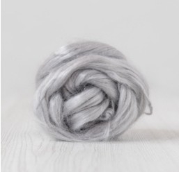 Ramia czesanka Pokrzywy SREBRNY do filcowania