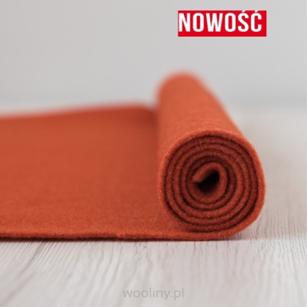 Filc wełniany 2mm 30x30cm dekoracyjny DOJRZAŁA POMARAŃCZA