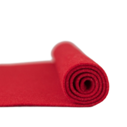 Filc wełniany 3mm CZERWONY 30*30cm dekoracyjny