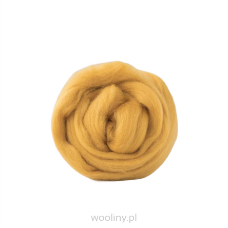 Wełna czesankowa 16mic MIODOWY merynos australijski