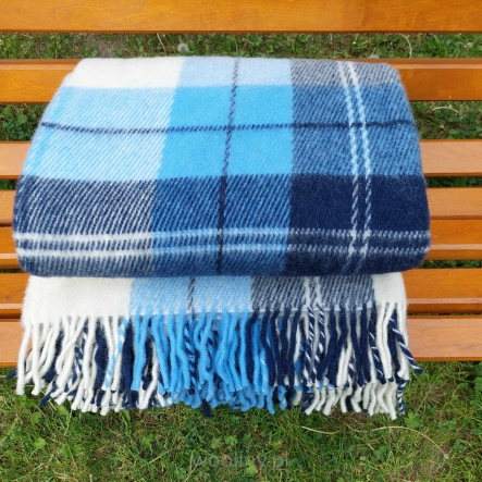 Wełniany pled narzuta koc z wełny merino 170x210cm