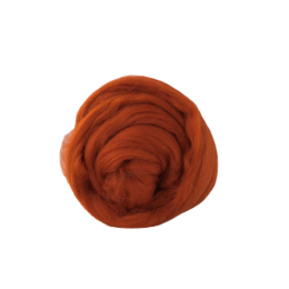 Wełna czesankowa 19mic RDZA merynos australijski 