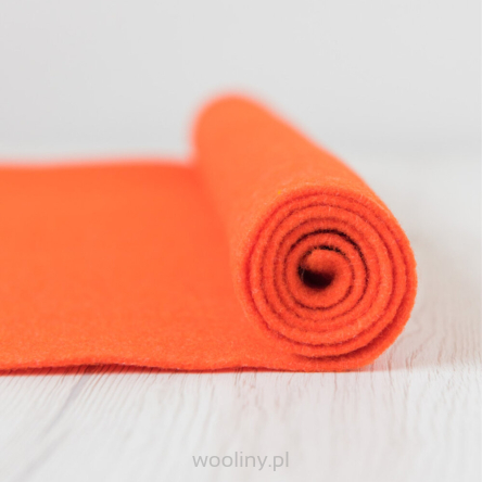 Filc wełniany 3mm POMARAŃCZOWY 30x30cm dekoracyjny