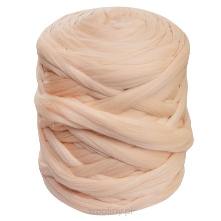 Wełna czesankowa do wyplatania koców 4,5kg CIELISTY #38