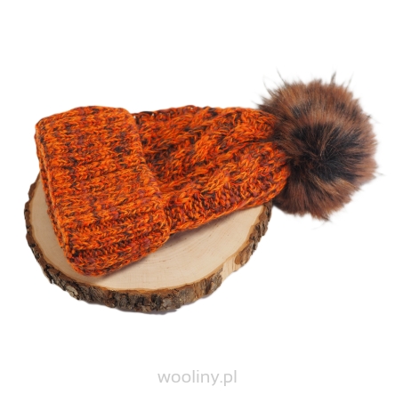 Ciepła czapka zimowa ALPAKA JESIEŃ