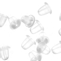 Zapięcia zatyczki do kolczyków - baranki silikonowe 10 par