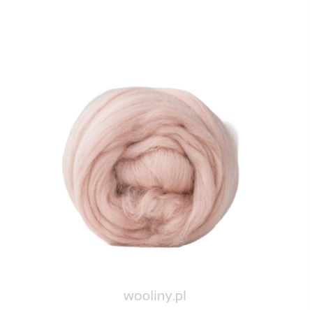 Wełna czesankowa 19mic BRUDNY RÓŻ merynos australijski 