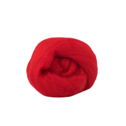Wełna czesankowa merynos australijski 19mic CZERWONY