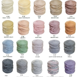 Wełna czesankowa polska Zestaw PASTELOWY 20 kolorów