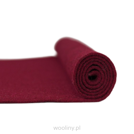 Filc wełniany 2mm BORDOWY 30x30cm dekoracyjny