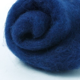 Wełna merynos w błamie zgrzebna GRANATOWY