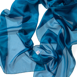 Szal jedwabny szyfon MORSKI 180x45cm do nuno filcowania Pongee 5