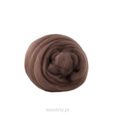 Wełna czesankowa 16mic BRĄZOWY merynos australijski